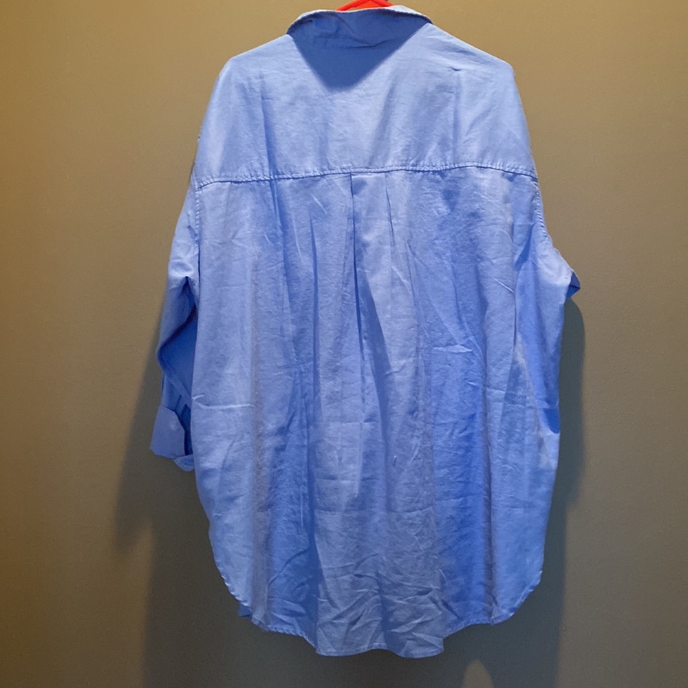 Oversized linen blend shirt